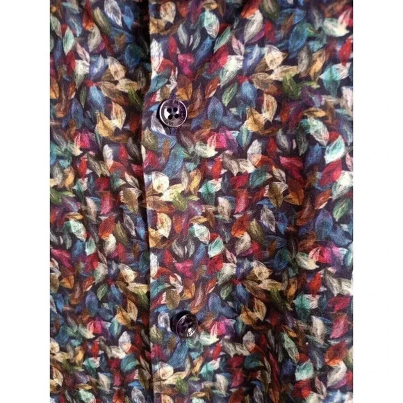 Jared Lang Button Up Shirt Abstract Multicolor Long Sleeve Men's 2XL - Picture 3 of 5